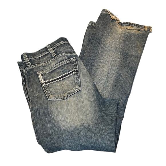 Cinch White Label Jeans Mens 36x32 Blue Relaxed Fit Western MB92834 Workwear - Picture 4 of 6